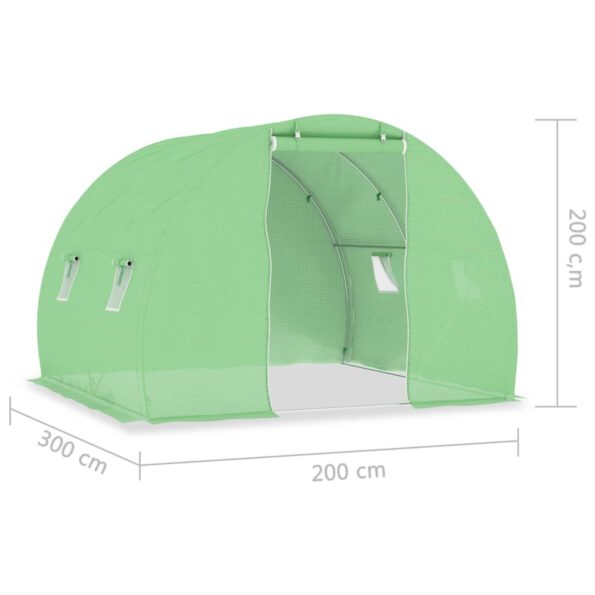 vidaXL Skleník 6 m² 3x2x2 cm – Obrázok 11