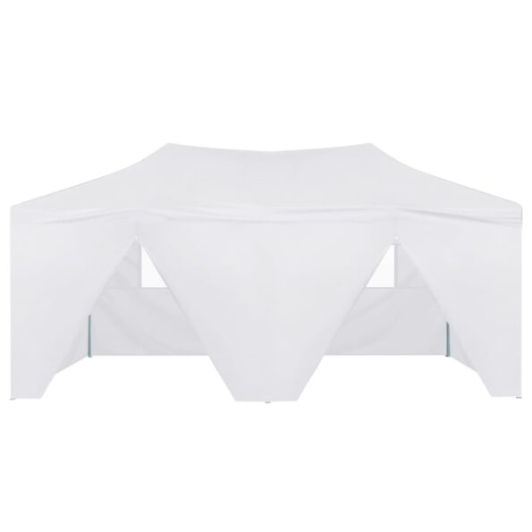 vidaXL Profesionálny skladací párty stan+4 steny 3x6 m, oceľ, biely – Obrázok 3