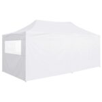 vidaXL Profesionálny skladací párty stan+4 steny 3x6 m, oceľ, biely – Obrázok 5