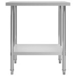 vidaXL Kuchynský pracovný stôl 80x60x85 cm, nehrdzavejúca oceľ – Obrázok 3