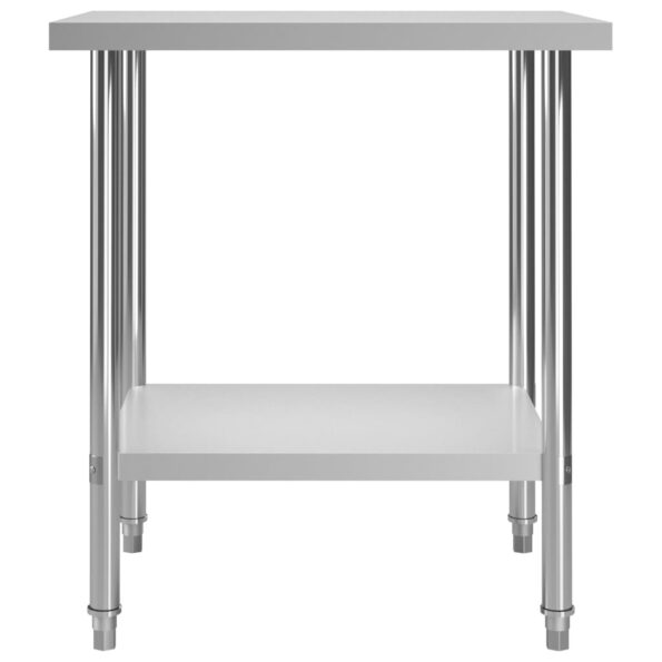 vidaXL Kuchynský pracovný stôl 80x60x85 cm, nehrdzavejúca oceľ – Obrázok 3