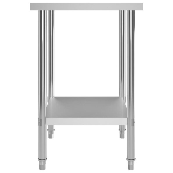 vidaXL Kuchynský pracovný stôl 80x60x85 cm, nehrdzavejúca oceľ – Obrázok 4