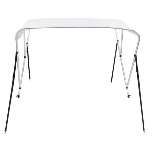 vidaXL Strieška Bimini s 3 oblúkmi, biela 183x180x137 cm – Obrázok 5