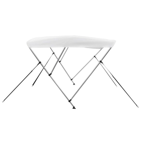 vidaXL Strieška Bimini s 3 oblúkmi, biela 183x180x137 cm – Obrázok 6