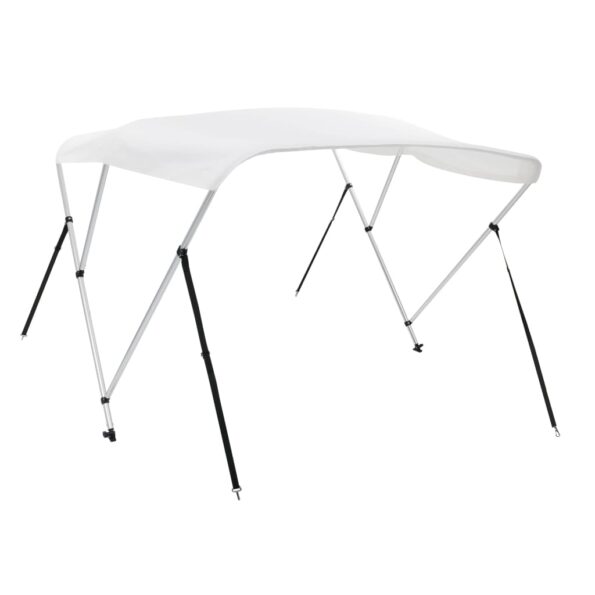 vidaXL Strieška Bimini s 3 oblúkmi, biela 183x180x137 cm – Obrázok 7