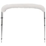 vidaXL Strieška Bimini s 3 oblúkmi, biela 183x180x137 cm – Obrázok 8