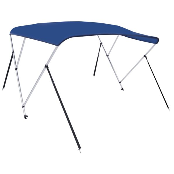 vidaXL Strieška Bimini s 3 oblúkmi, modrá 183x140x137 cm – Obrázok 4
