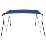 vidaXL Strieška Bimini s 3 oblúkmi, modrá 183x140x137 cm – Obrázok 5