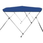vidaXL Strieška Bimini s 3 oblúkmi, modrá 183x140x137 cm – Obrázok 6