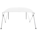vidaXL Strieška Bimini so 4 oblúkmi, biela 243x196x137 cm – Obrázok 4