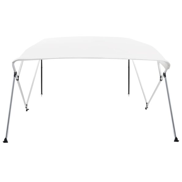 vidaXL Strieška Bimini so 4 oblúkmi, biela 243x196x137 cm – Obrázok 4