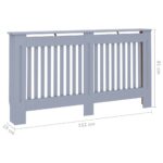 vidaXL Kryt na radiátor antracitový 152x19x81,5 cm MDF – Obrázok 8