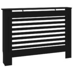 vidaXL Kryt na radiátor čierny 112x19x81,5 cm MDF – Obrázok 2