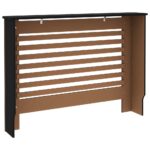 vidaXL Kryt na radiátor čierny 112x19x81,5 cm MDF – Obrázok 5