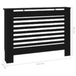 vidaXL Kryt na radiátor čierny 112x19x81,5 cm MDF – Obrázok 8