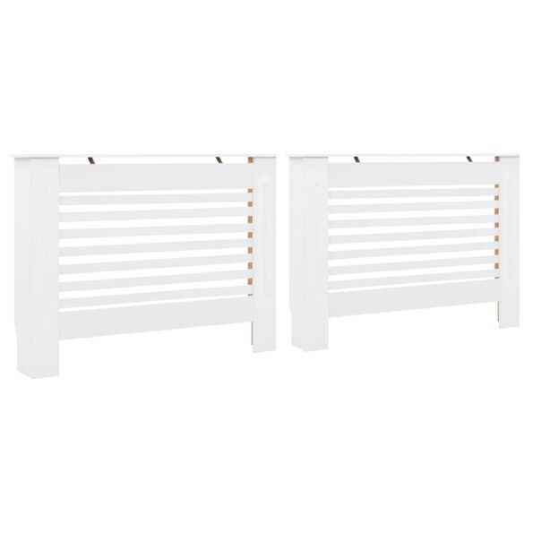 vidaXL Kryty na radiátor 2 ks biele 112x19x81,5 cm MDF – Obrázok 2