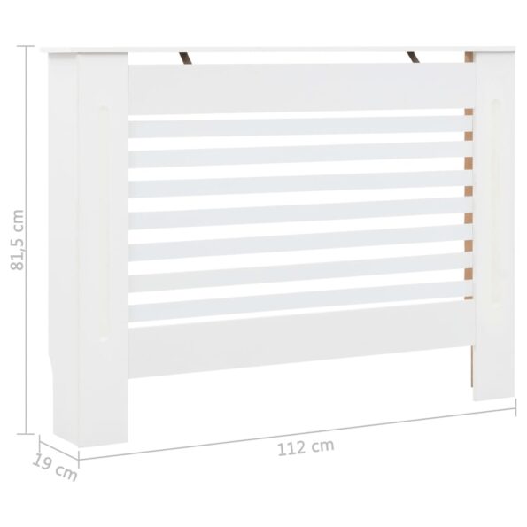 vidaXL Kryty na radiátor 2 ks biele 112x19x81,5 cm MDF – Obrázok 8