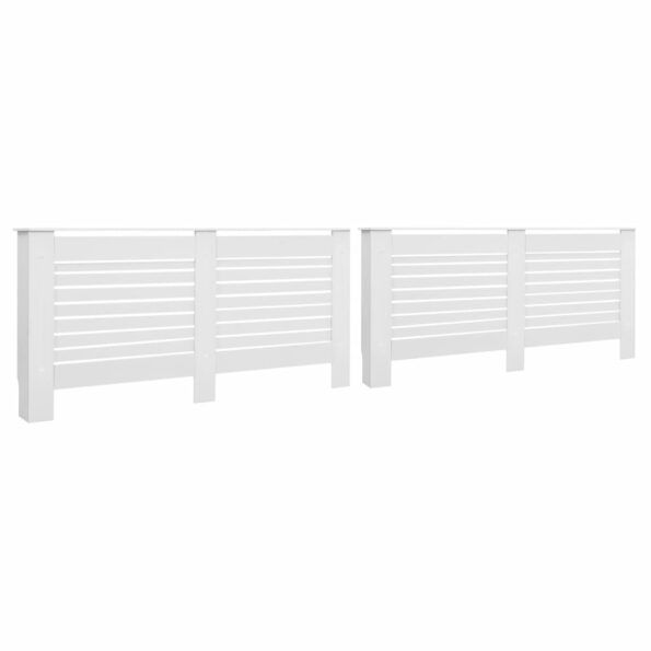 vidaXL Kryty na radiátor 2 ks biele 172x19x81,5 cm MDF – Obrázok 2