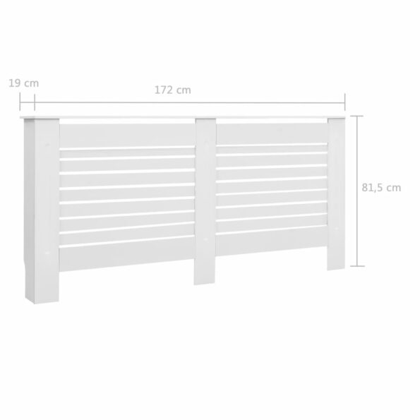vidaXL Kryty na radiátor 2 ks biele 172x19x81,5 cm MDF – Obrázok 8