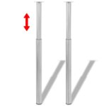 vidaXL Teleskopické stolové nohy 4 ks nerezová oceľ 710 mm-1100 mm – Obrázok 2
