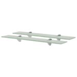 vidaXL Nástenná polička 2 ks sklo 60x20 cm 8 mm