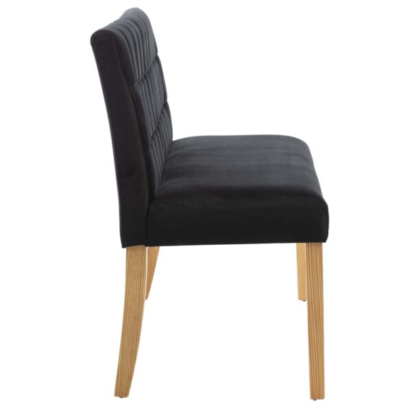 vidaXL Lavička 140 cm, čierna, zamat – Obrázok 4