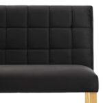 vidaXL Lavička 140 cm, čierna, zamat – Obrázok 6