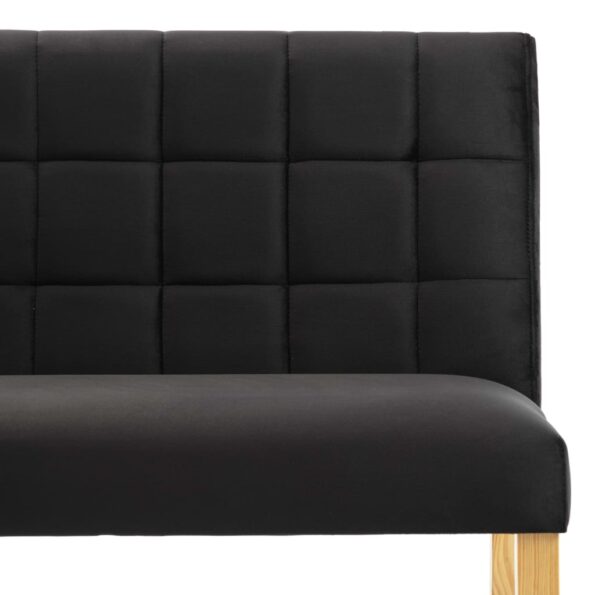 vidaXL Lavička 140 cm, čierna, zamat – Obrázok 6