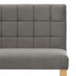 vidaXL Lavička 140 cm, sivá, zamat – Obrázok 6