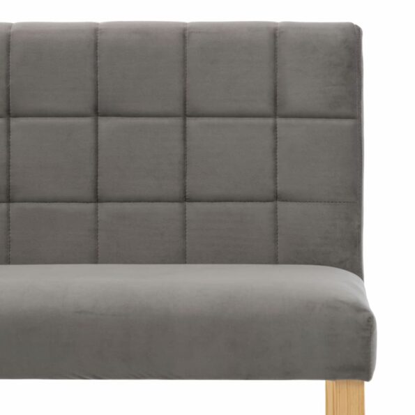 vidaXL Lavička 140 cm, sivá, zamat – Obrázok 6