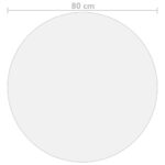 vidaXL Chránič na stôl priehľadný Ø 80 cm 2 mm PVC – Obrázok 5