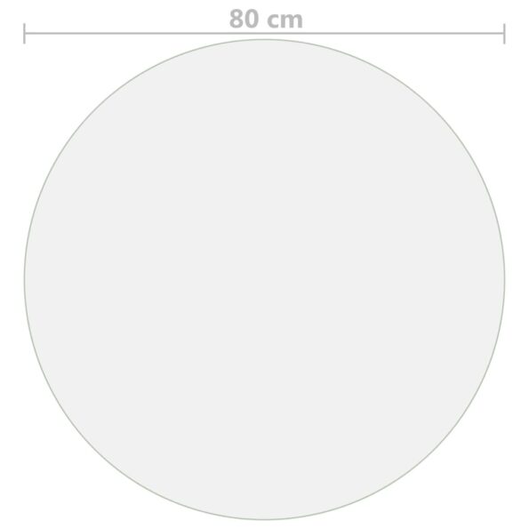 vidaXL Chránič na stôl priehľadný Ø 80 cm 2 mm PVC – Obrázok 5