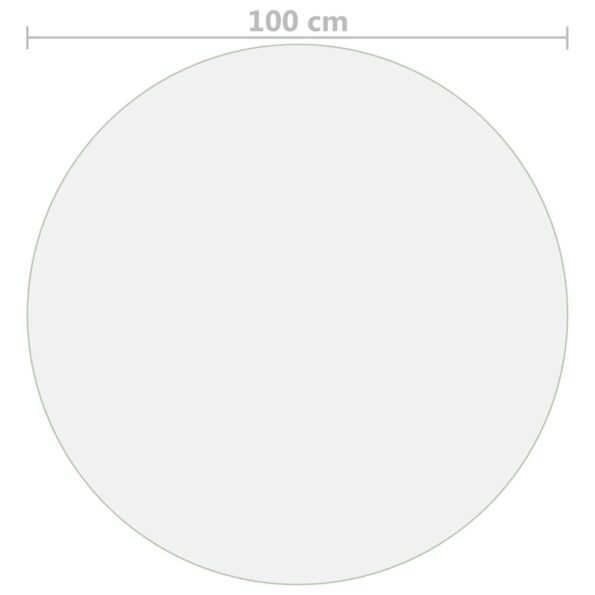 vidaXL Chránič na stôl priehľadný Ø 100 cm 1,6 mm PVC – Obrázok 5