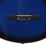 vidaXL 12-dielna klasická gitarová sada pre začiatočníkov modrá 4/4 39" – Obrázok 11