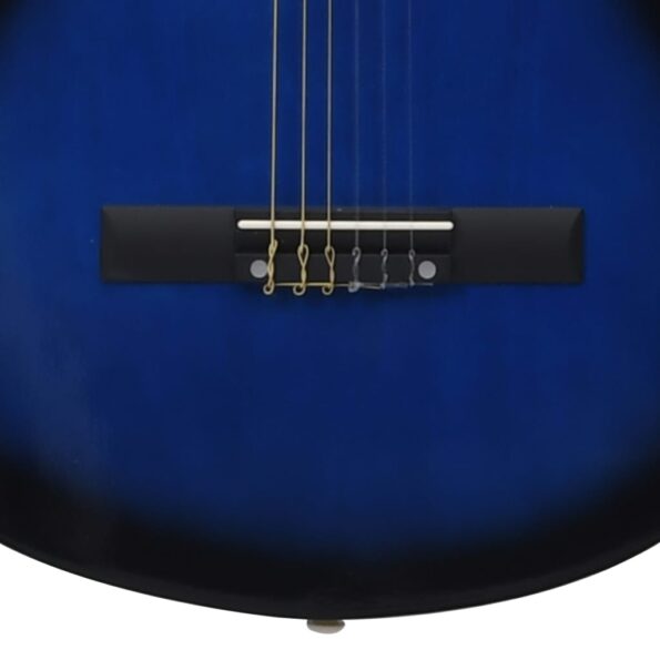 vidaXL 12-dielna klasická gitarová sada pre začiatočníkov modrá 4/4 39" – Obrázok 11