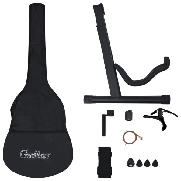 vidaXL 12-dielna klasická gitarová sada pre začiatočníkov modrá 4/4 39" – Obrázok 4