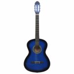 vidaXL 12-dielna klasická gitarová sada pre začiatočníkov modrá 4/4 39" – Obrázok 7