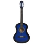 vidaXL Klasická gitara pre začiatočníkov a deti modrá 3/4 36" – Obrázok 2