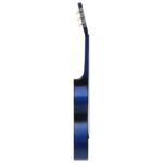 vidaXL Klasická gitara pre začiatočníkov a deti modrá 3/4 36" – Obrázok 3