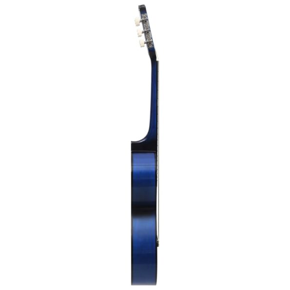 vidaXL Klasická gitara pre začiatočníkov a deti modrá 3/4 36" – Obrázok 3