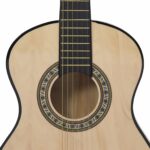 vidaXL 8-dielna klasická gitarová sada pre deti, začiatočníkov 1/2 34" – Obrázok 9