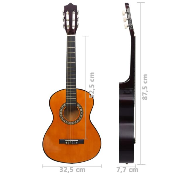vidaXL Klasická gitara pre začiatočníkov a deti 1/2 34" lipové drevo – Obrázok 7