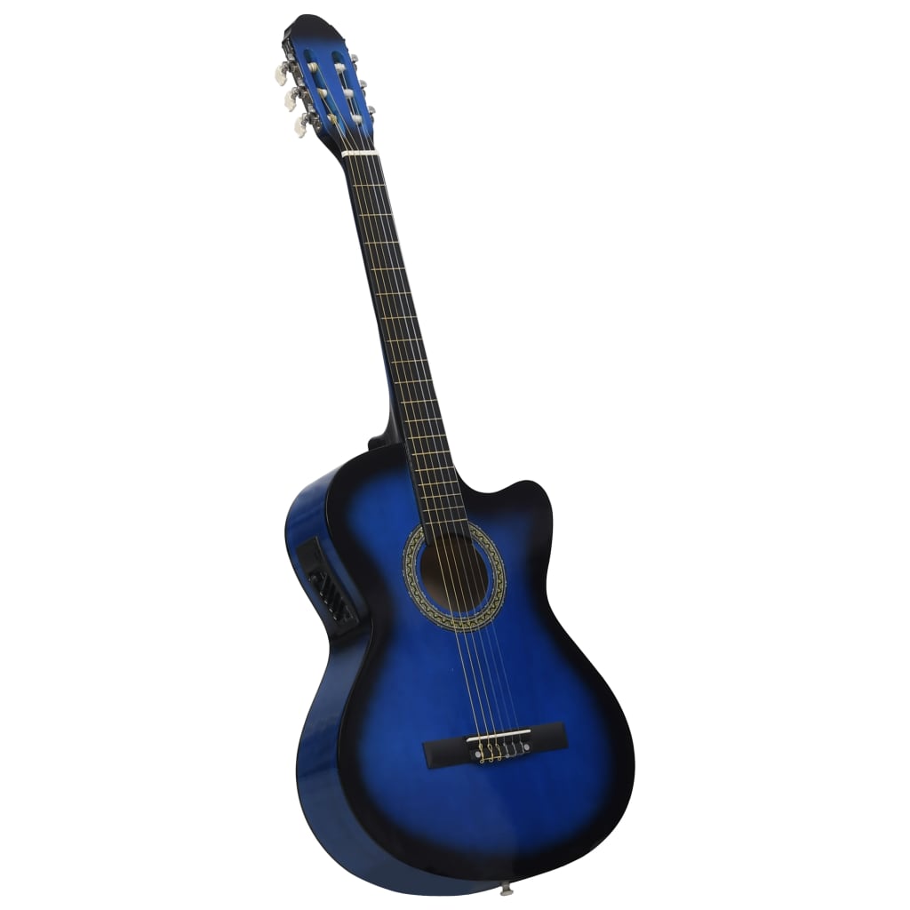 VXL8719883885568_a_en_hd_1.jpg vidaXL Folková klasická gitara s výrezom, ekvalizér, 6 strún, modrá – Obrázok 1