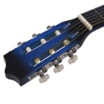 vidaXL Folková klasická gitara s výrezom, ekvalizér, 6 strún, modrá – Obrázok 4