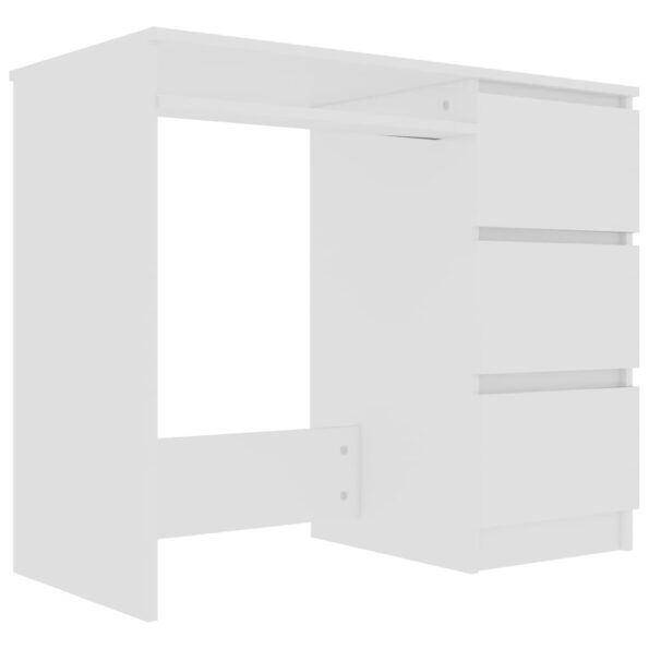 vidaXL Písací stôl, biely 90x45x76 cm, kompozitné drevo – Obrázok 2