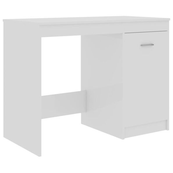 vidaXL Písací stôl, lesklý biely 100x50x76 cm, kompozitné drevo – Obrázok 2