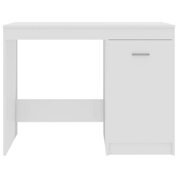 vidaXL Písací stôl, lesklý biely 100x50x76 cm, kompozitné drevo – Obrázok 6
