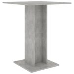 vidaXL Bistro stolík, betónovo sivý 60x60x75 cm, kompozitné drevo – Obrázok 2