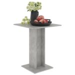 vidaXL Bistro stolík, betónovo sivý 60x60x75 cm, kompozitné drevo – Obrázok 3