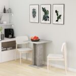 vidaXL Bistro stolík, betónovo sivý 60x60x75 cm, kompozitné drevo